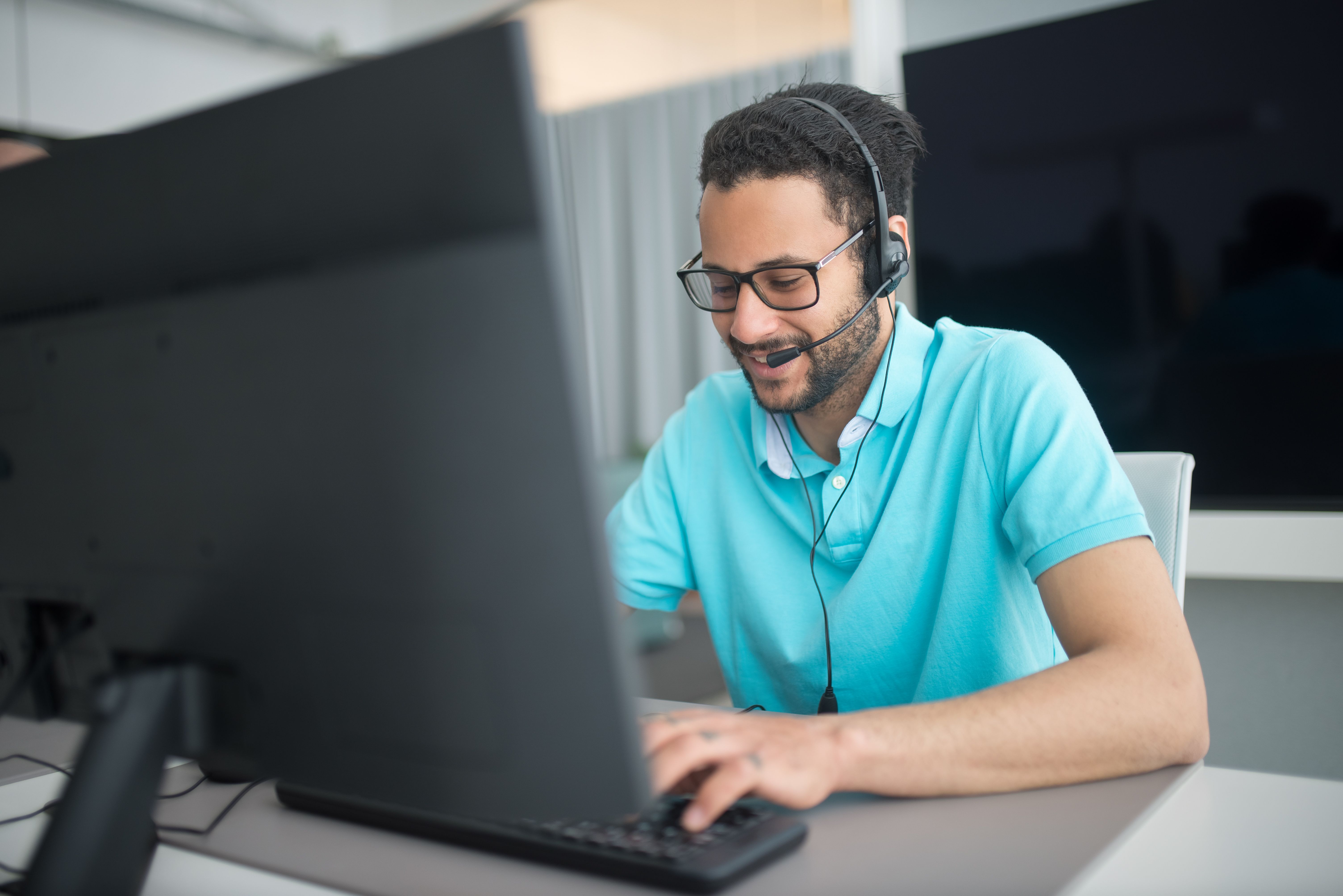 IT technician providing remote support
